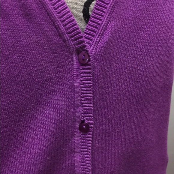 Zara Women Button Down Cardigan Overpiece Sweater Magenta Purple Large - Picture 7 of 9